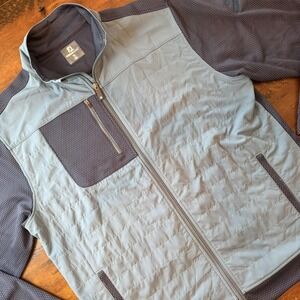 FootJoy ThermoSeries Jacket Mens XL Gray Blue Full Zip Insulated Golf Hybrid